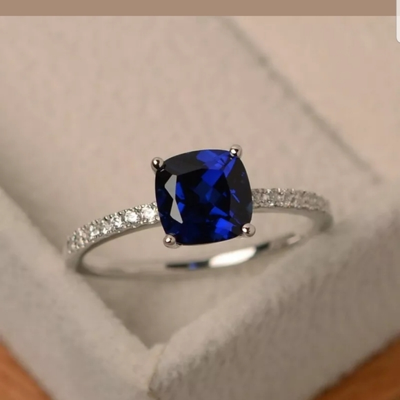 Gorgeous blue&green gemstone S925 rings - Picture 3 of 7